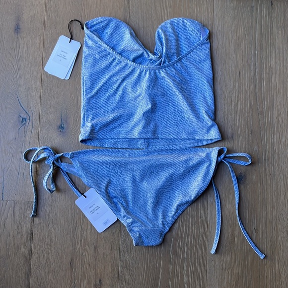 NWT Beth Richard 2 piece bikini, Size S, light denim blue - Picture 3 of 3